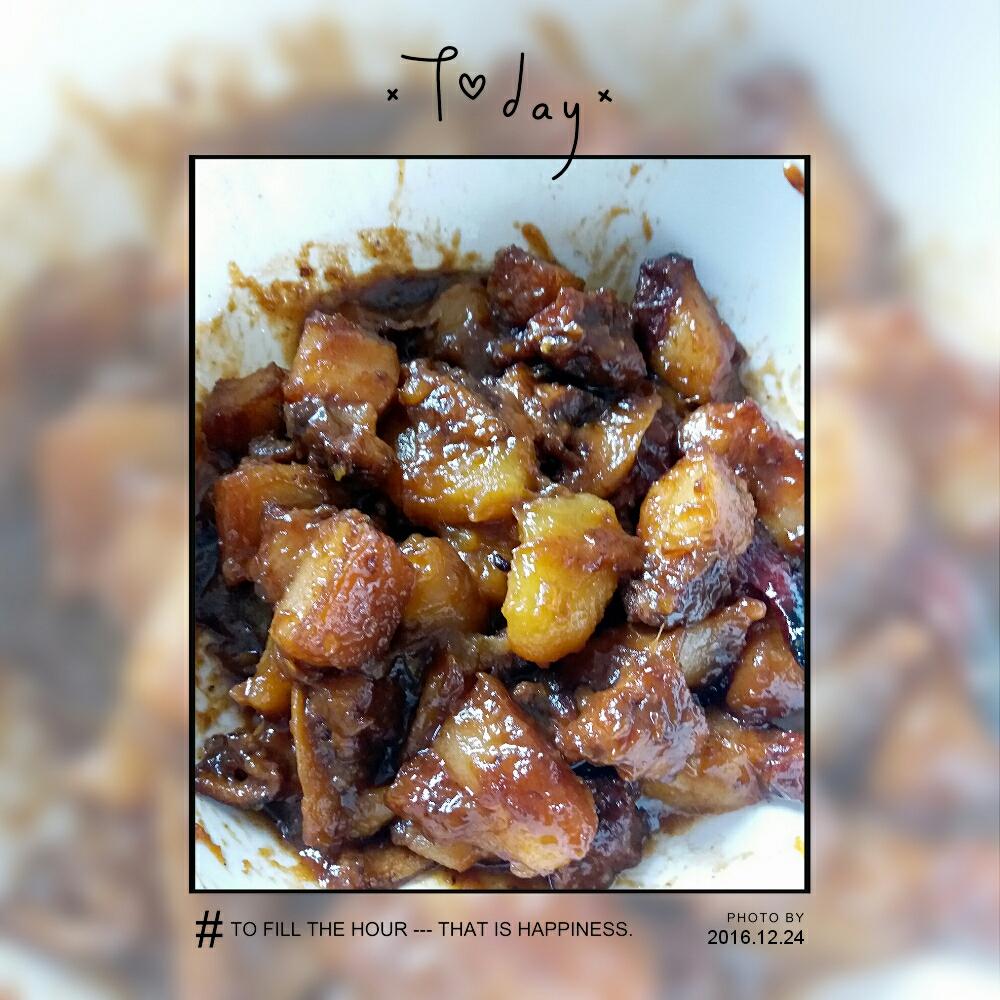 吃着碗里望着锅里的红烧肉