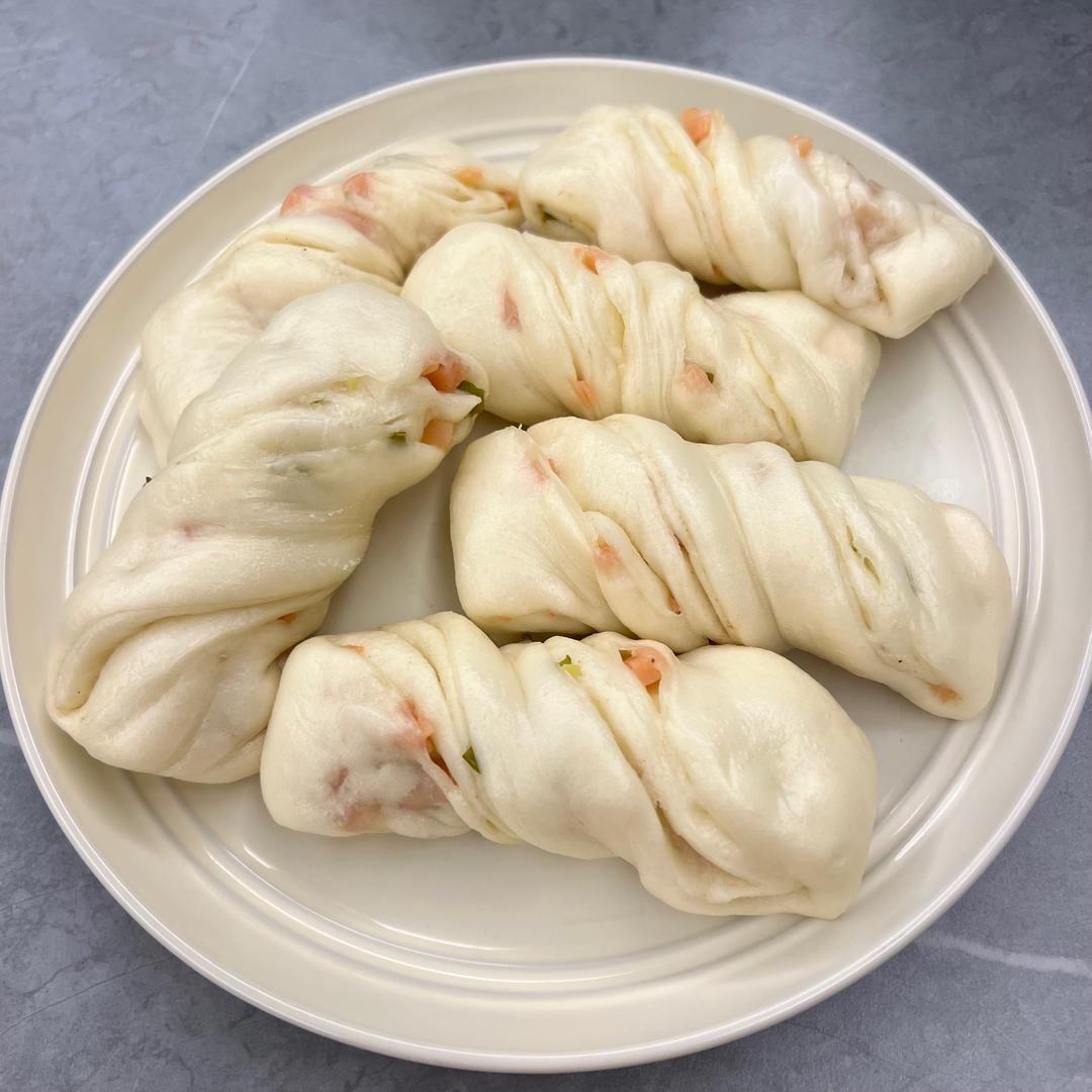 花卷  葱香火腿花卷