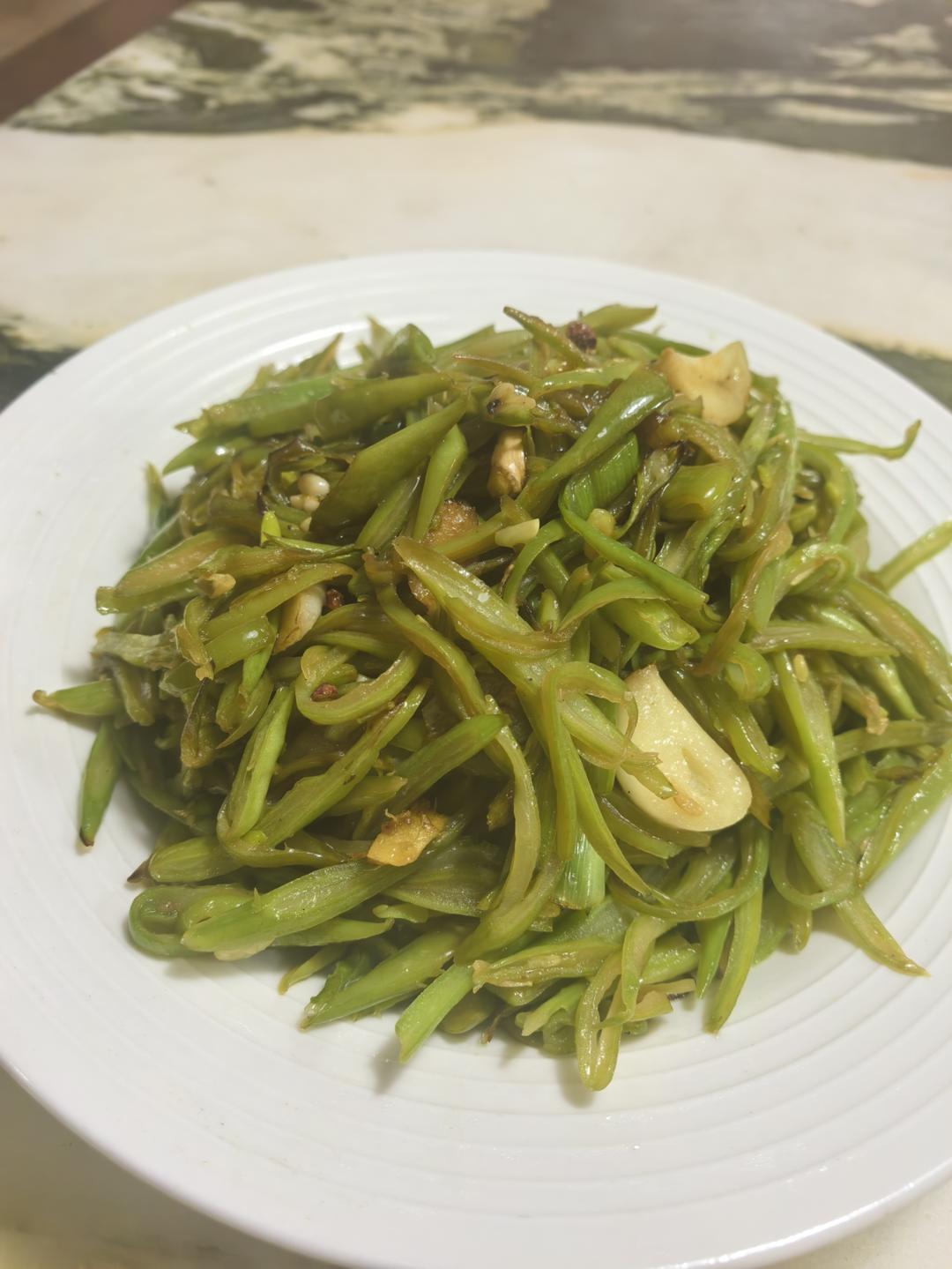 下饭素菜之清炒扁豆丝