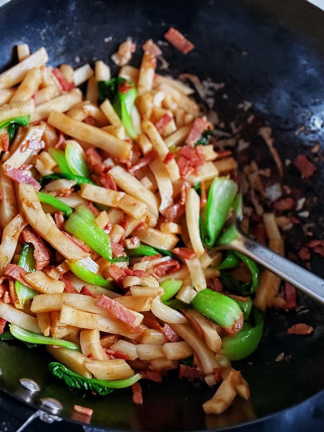 培根青菜炒年糕