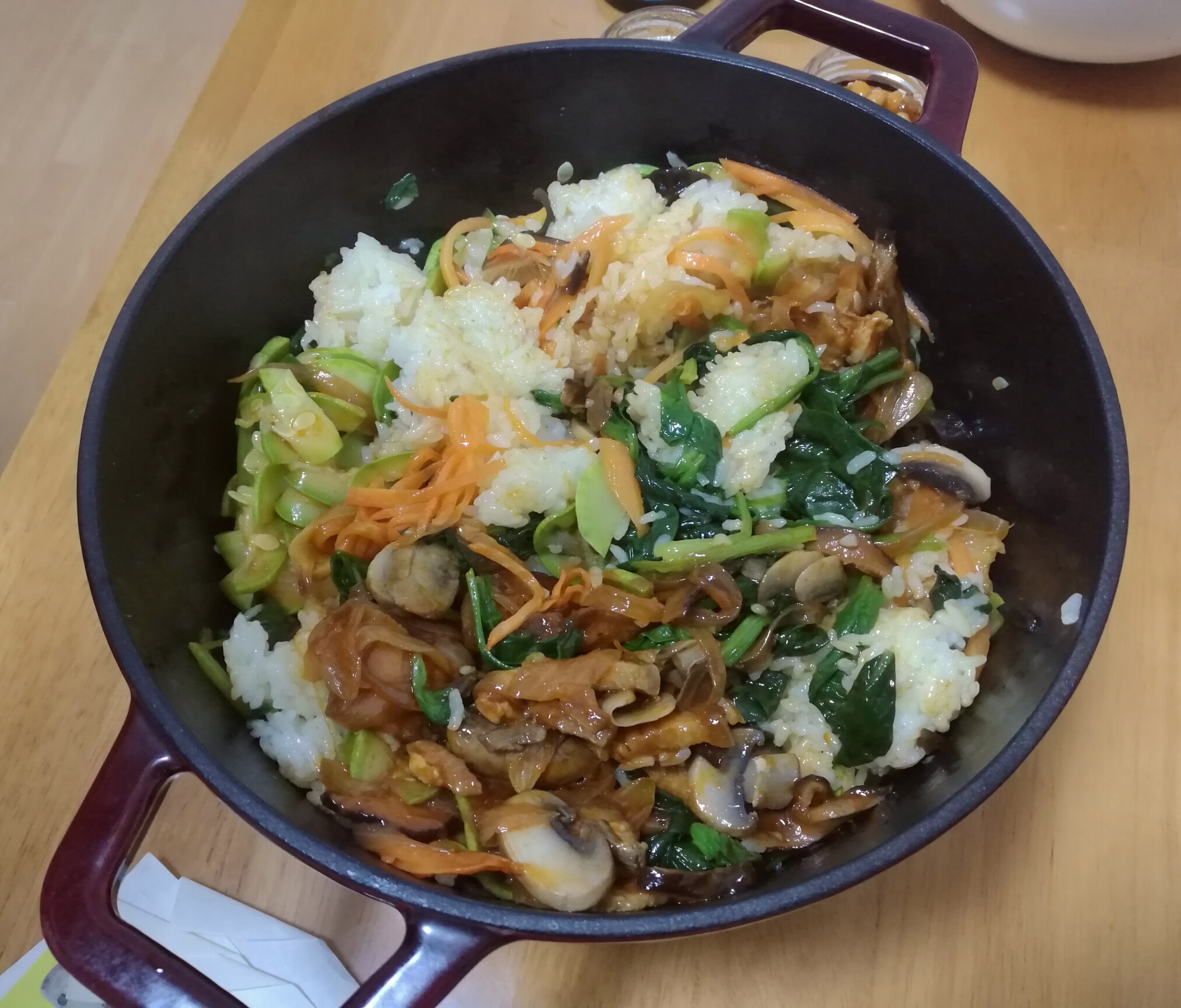 韩式五花肉石锅拌饭的做法