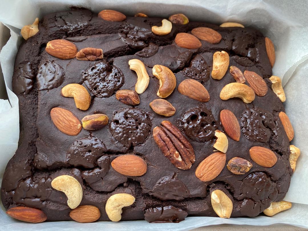 减脂期吃的：巧克力西葫芦蛋糕 （无油 无糖）