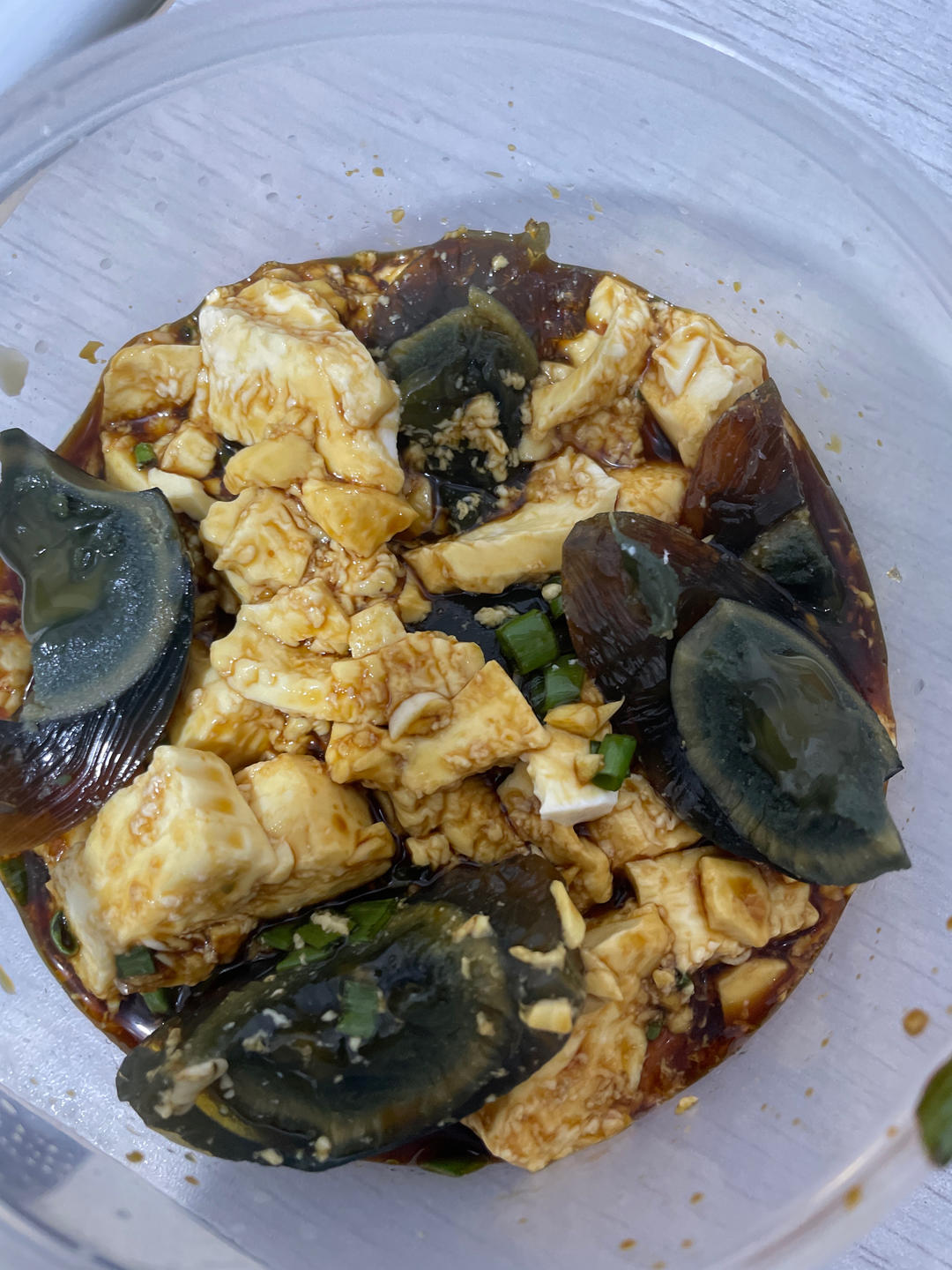 凉拌皮蛋豆腐