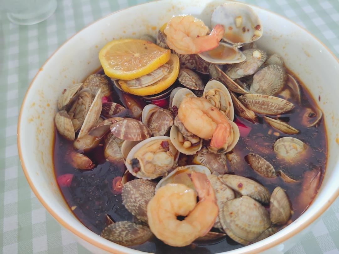 超简单的捞汁虾蛤