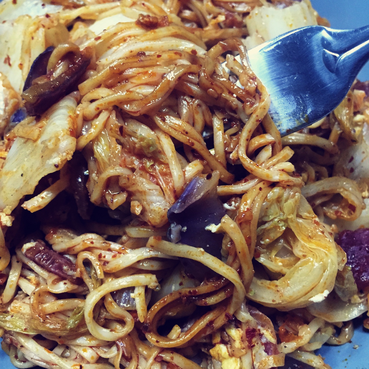 家常炒面：簡單、快捷，美味。