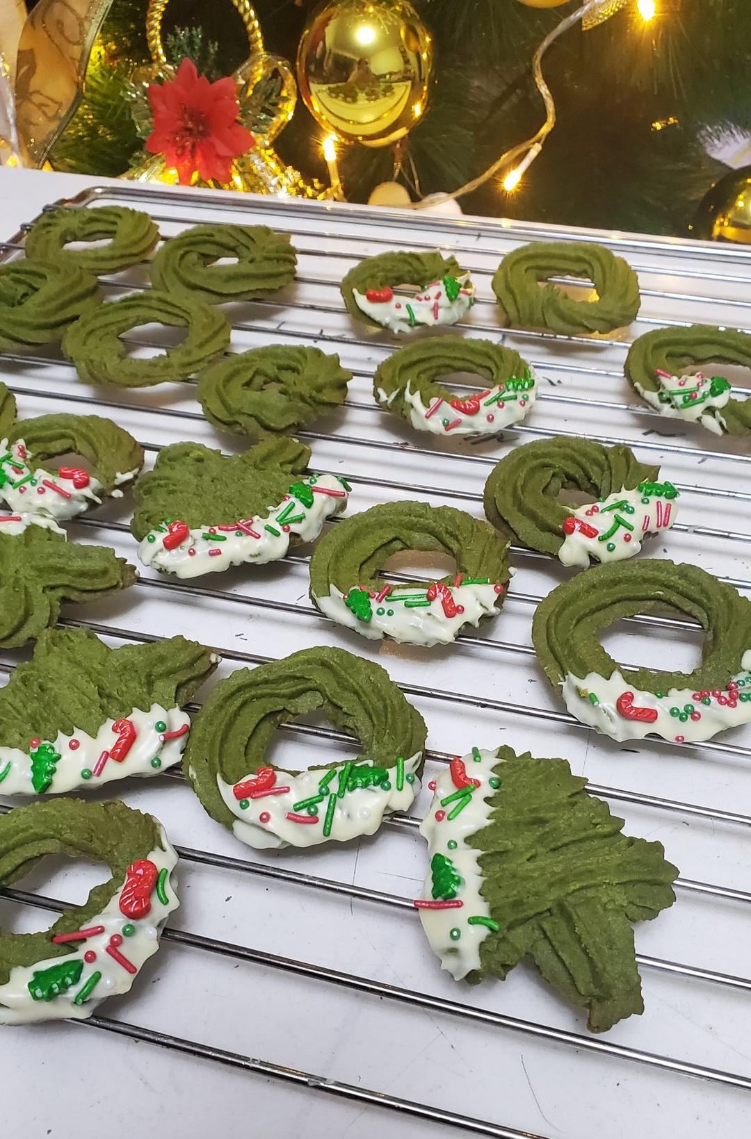 【圣诞】花环小曲奇 Christmas Wreath