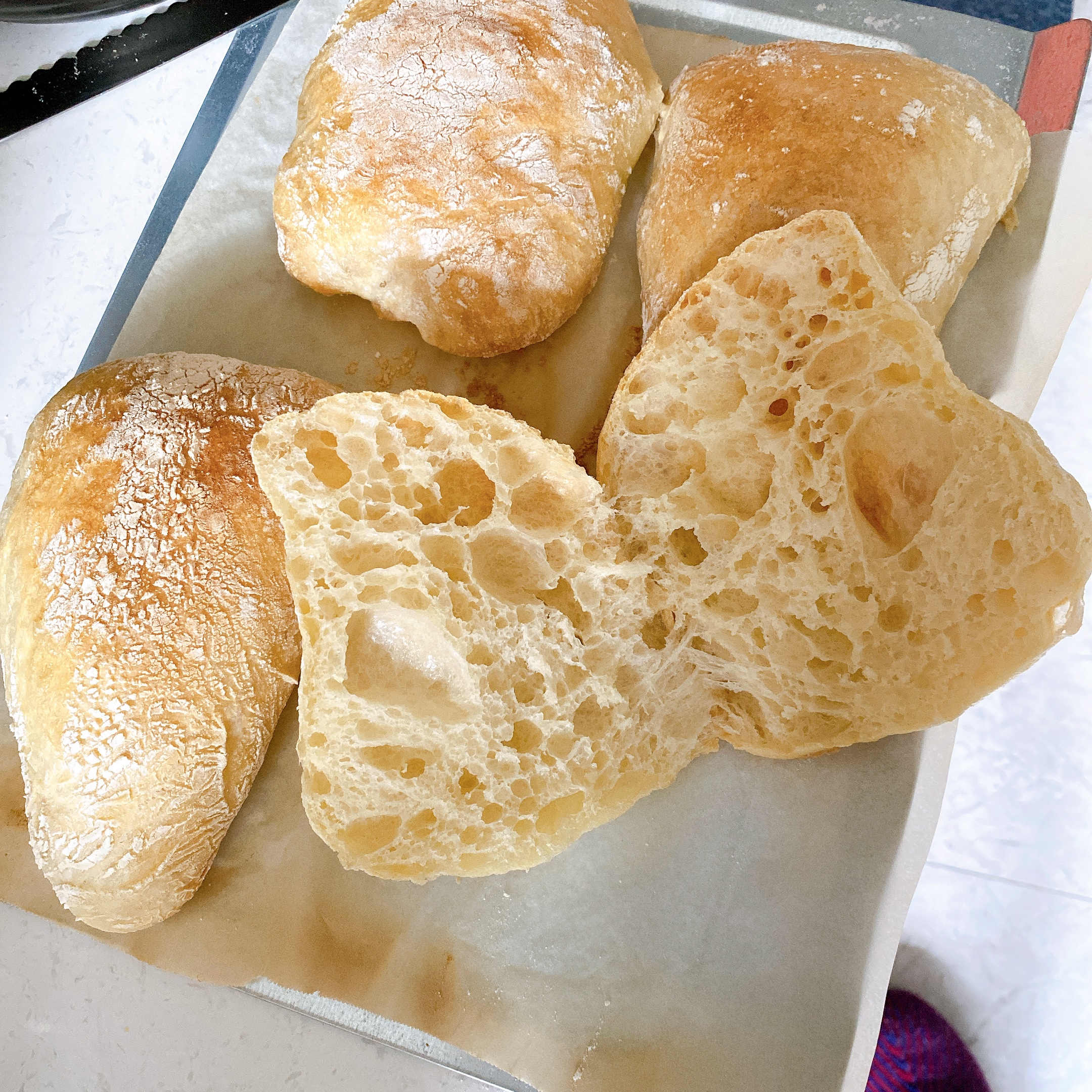 80%水量的意大利面包-夏巴塔的做法