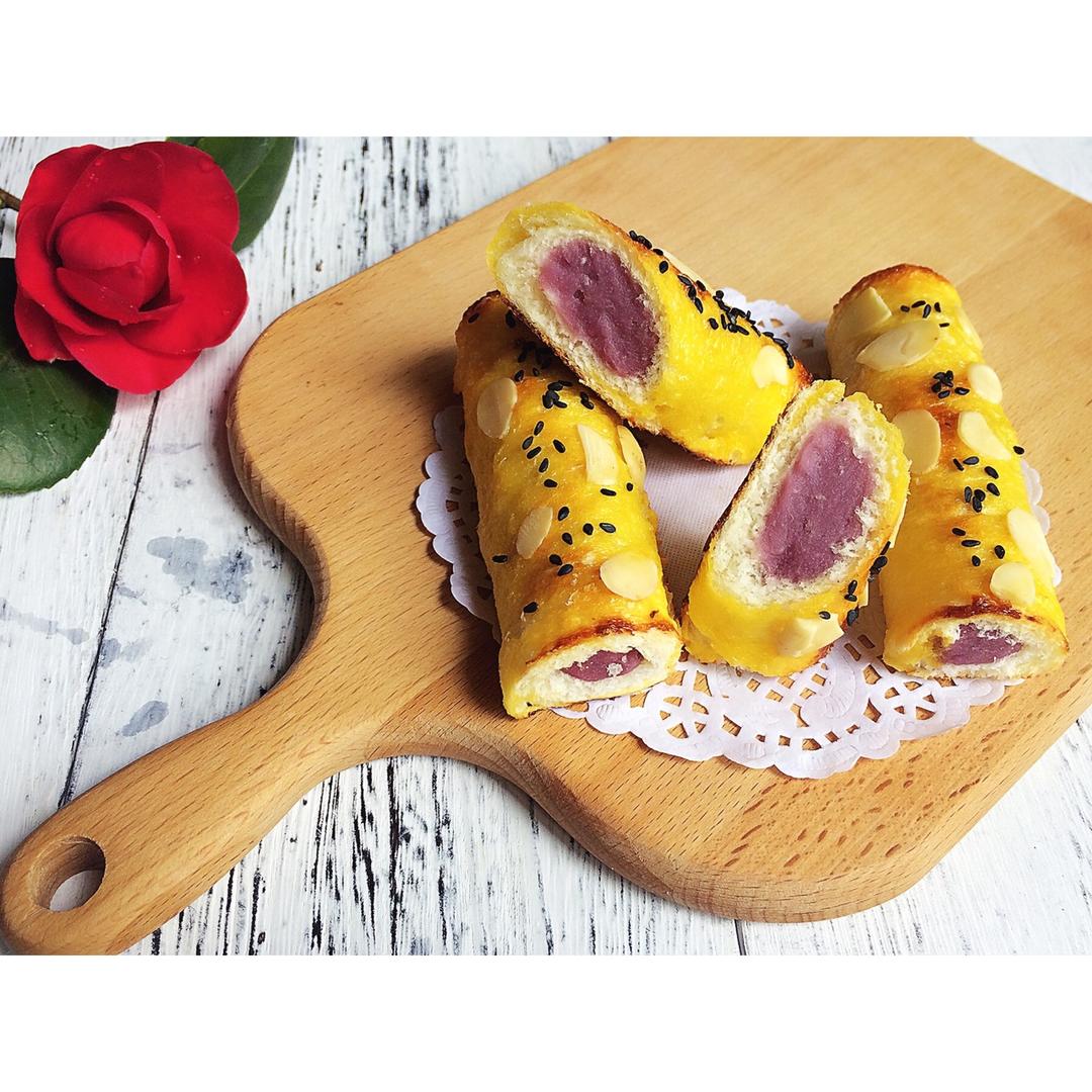 红薯红枣核桃吐司卷