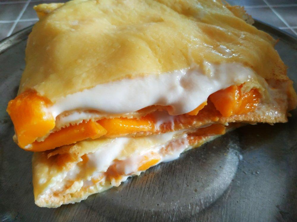 家庭简易版😚健康美味😍“芒果千层酸奶蛋糕🍰”