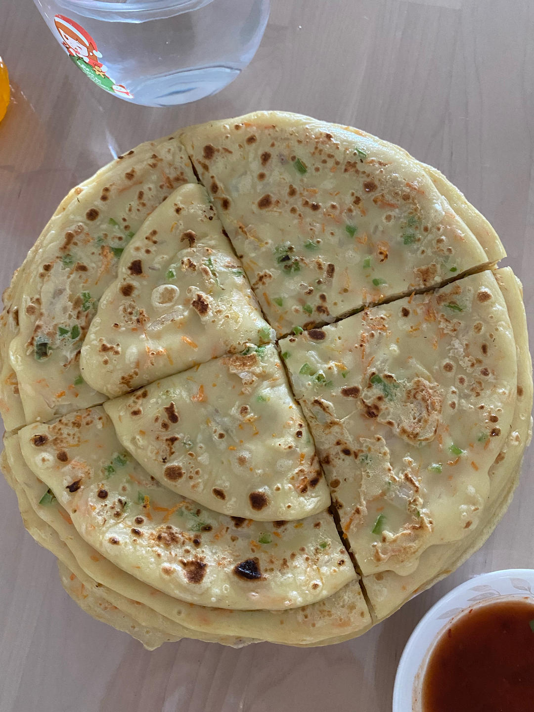 简单快手蔬菜鸡蛋煎饼