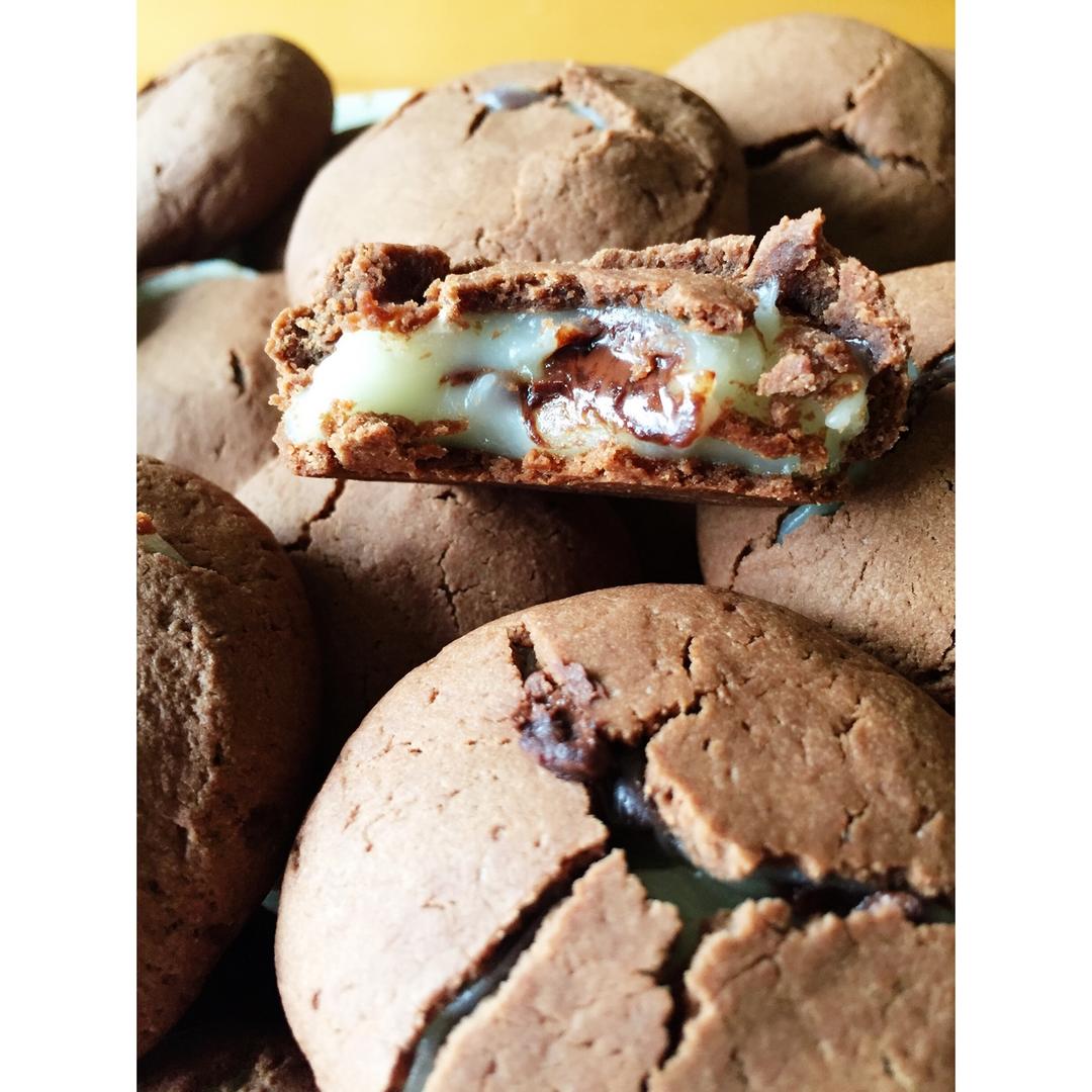 可可/抹茶麻薯夹心软曲奇