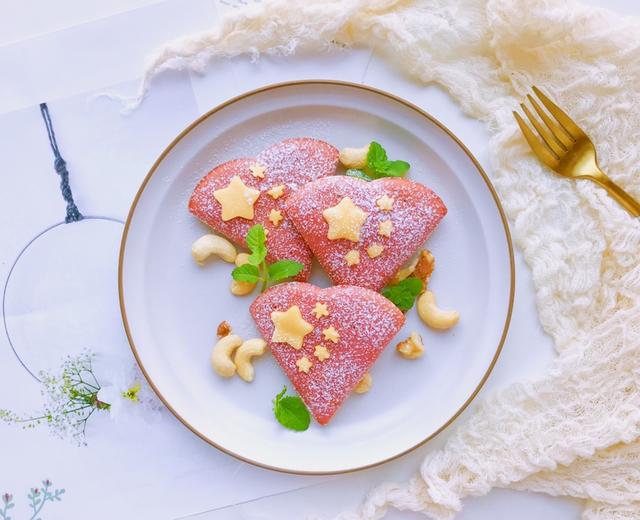 一颗爱国心—甜菜根华夫饼低卡版的做法