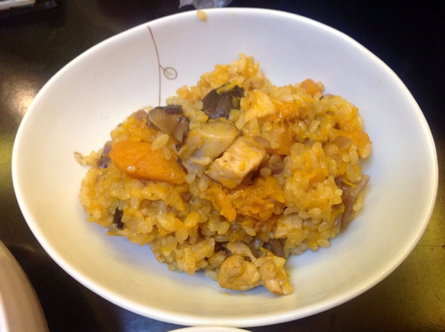 南瓜鸡肉饭