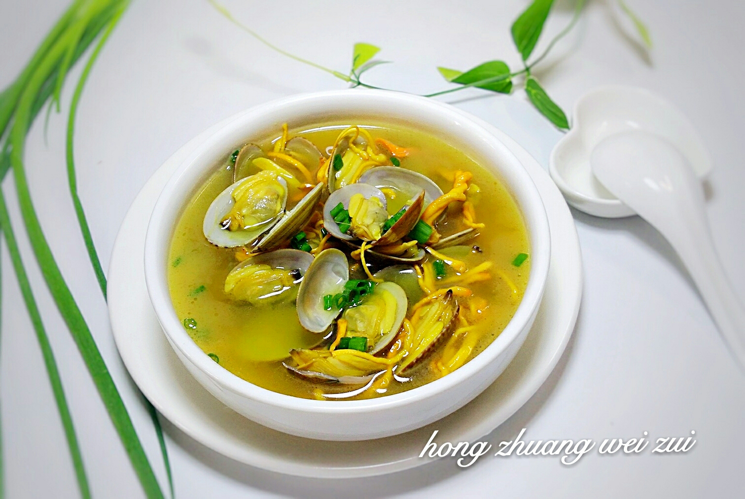 超鲜虫草花蛤蜊汤的做法