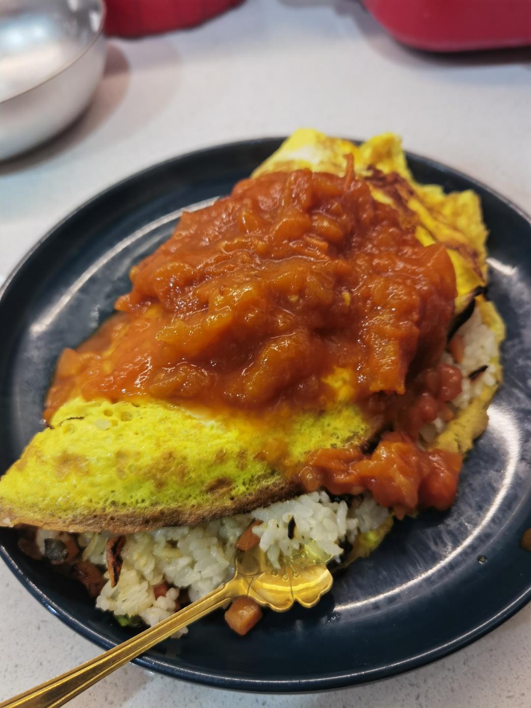 孩子超爱的酸甜口番茄汁蛋包饭的做法