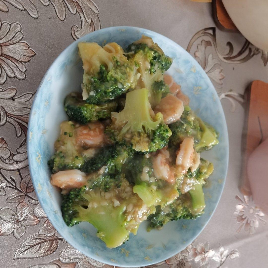 减肥去脂的西兰花炒虾仁