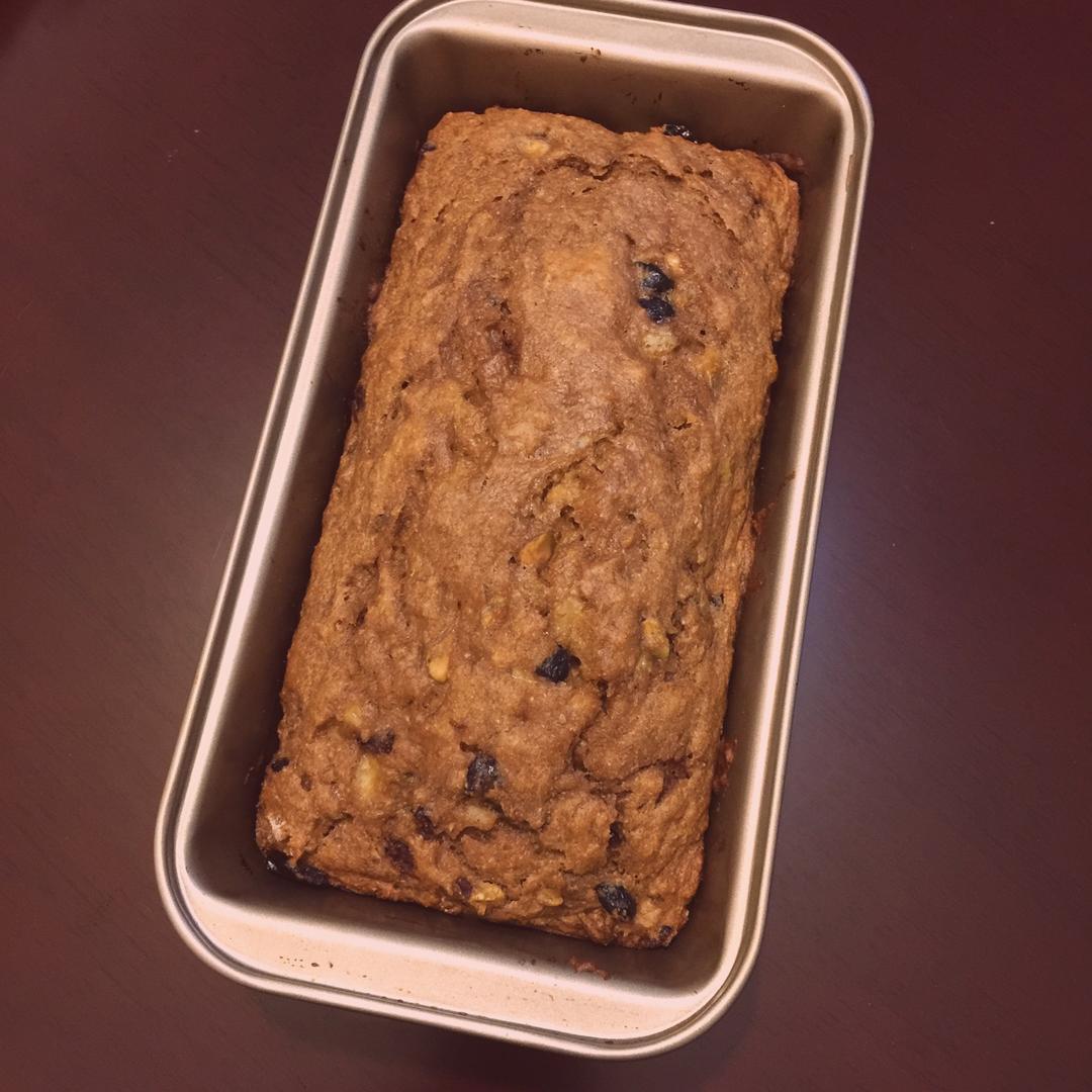 100%全谷物香蕉快手面包丨健康·烘焙