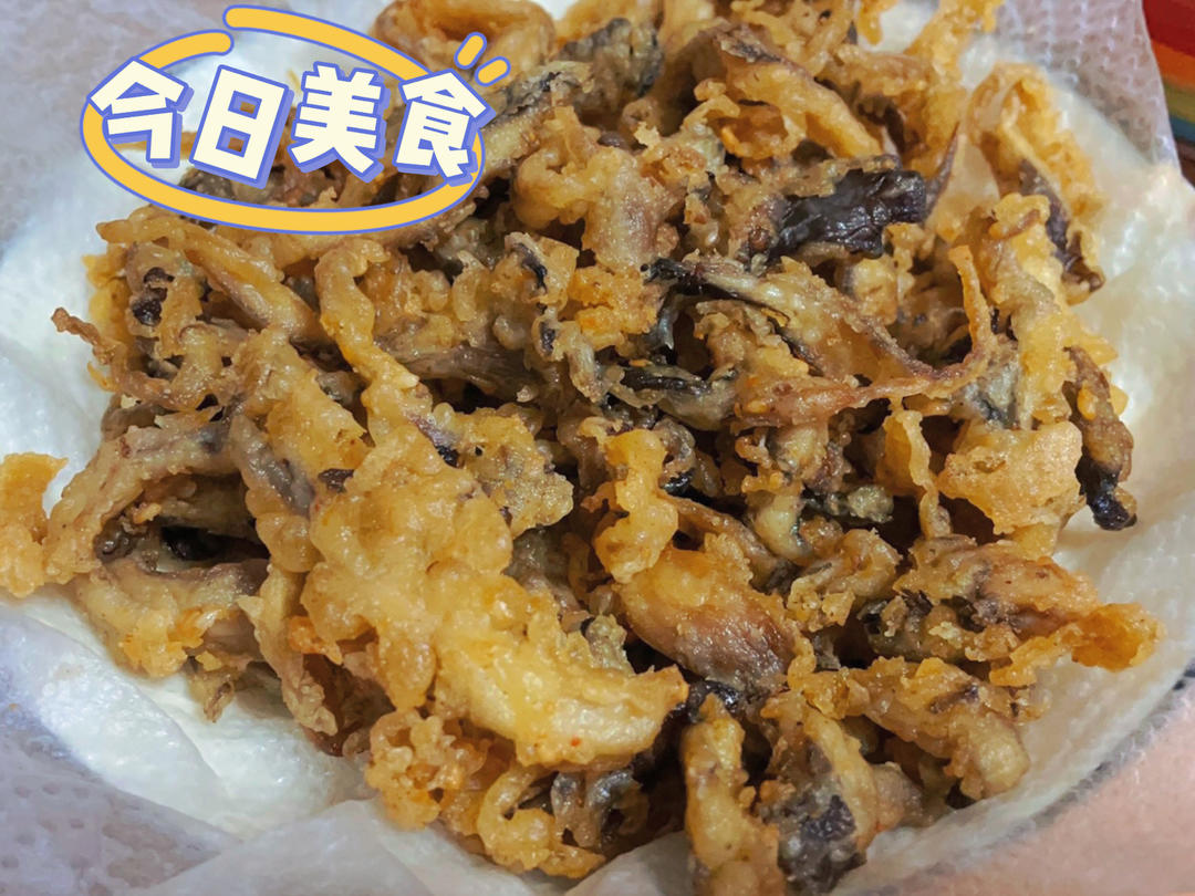 干炸蘑菇的做法，大人小孩都喜欢