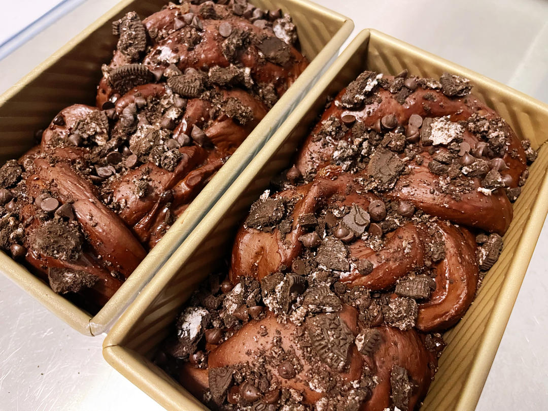 雪山巧克力吐司（巧克力奥利奥吐司面包）