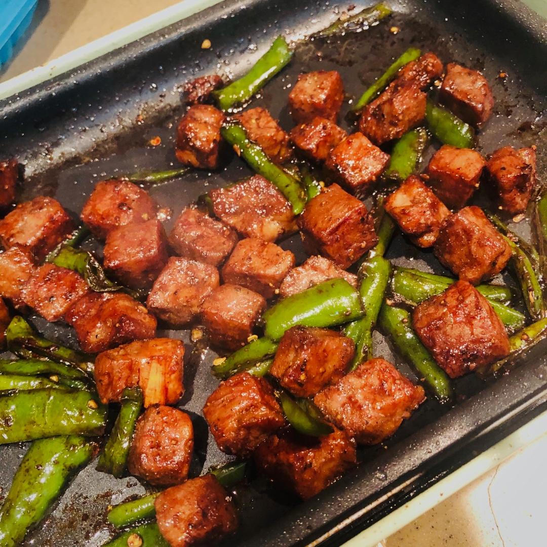 黑椒杏鲍菇牛肉粒