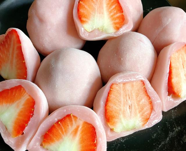 糯叽叽的草莓大福（超简单）的做法