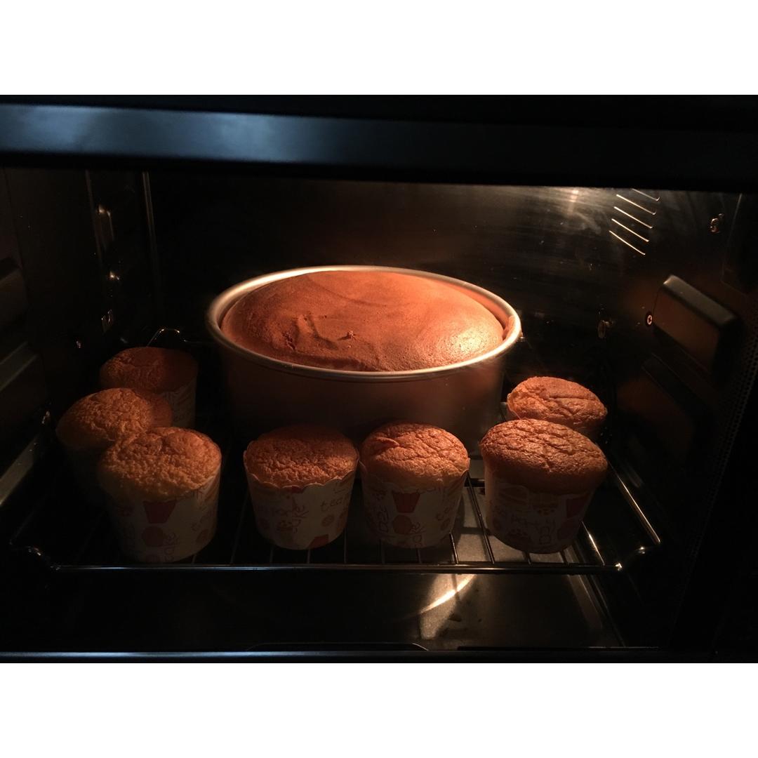 八寸戚风蛋糕（生日蛋糕坯）附六寸配单