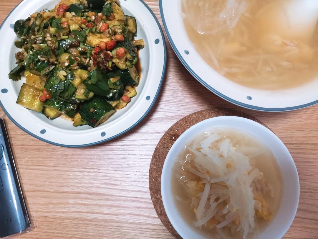 下酒菜之拍黄瓜拌花生米