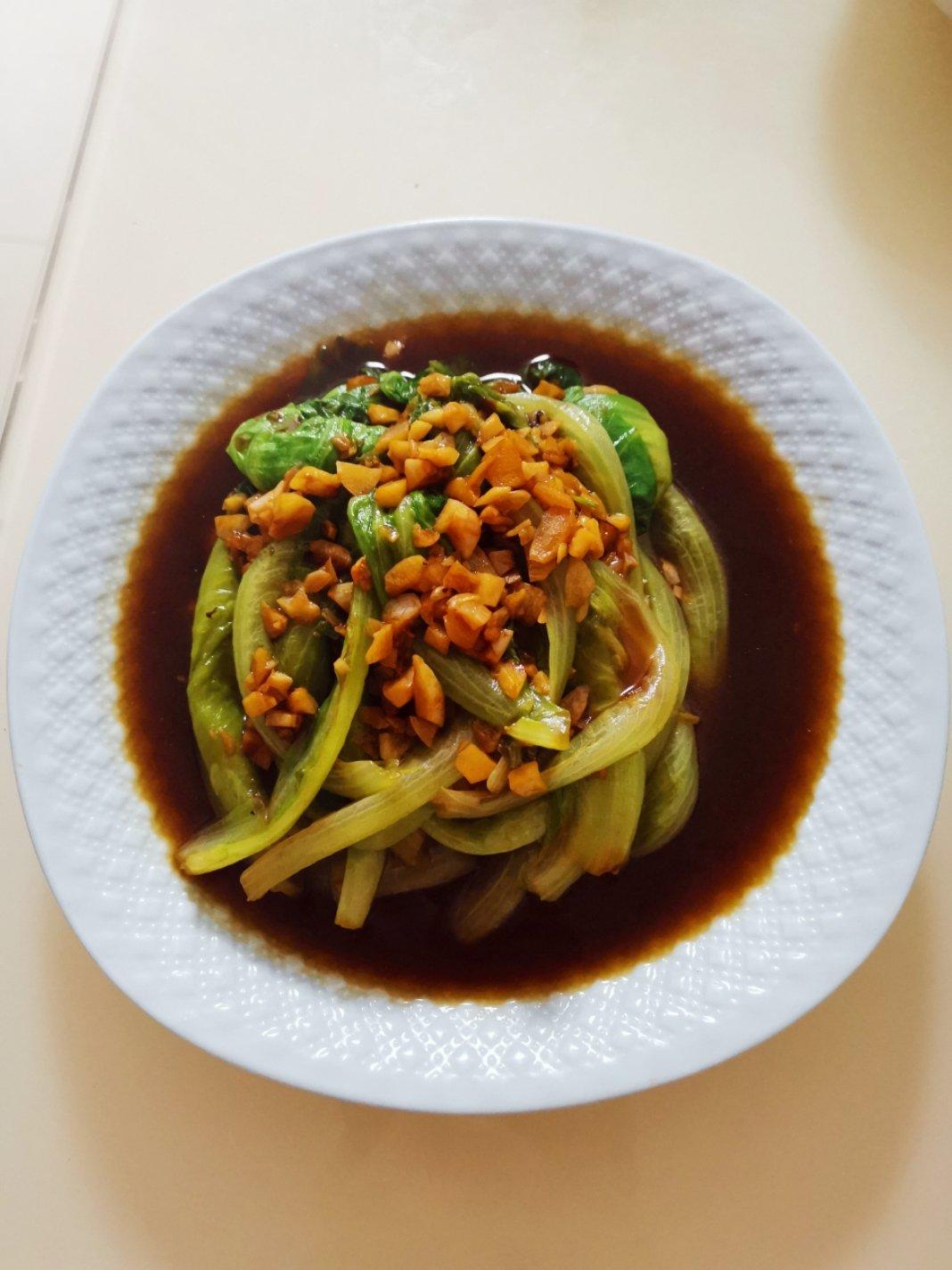 蚝油生菜（翠绿及摆盘秘诀）