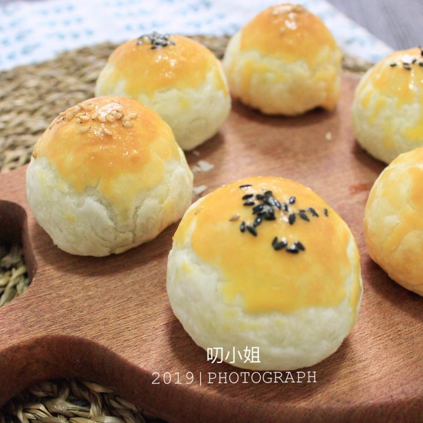 蛋黄酥~紫薯、抹茶、原味~花好月圆，中秋快乐~内附一次做六色蛋黄酥方法~