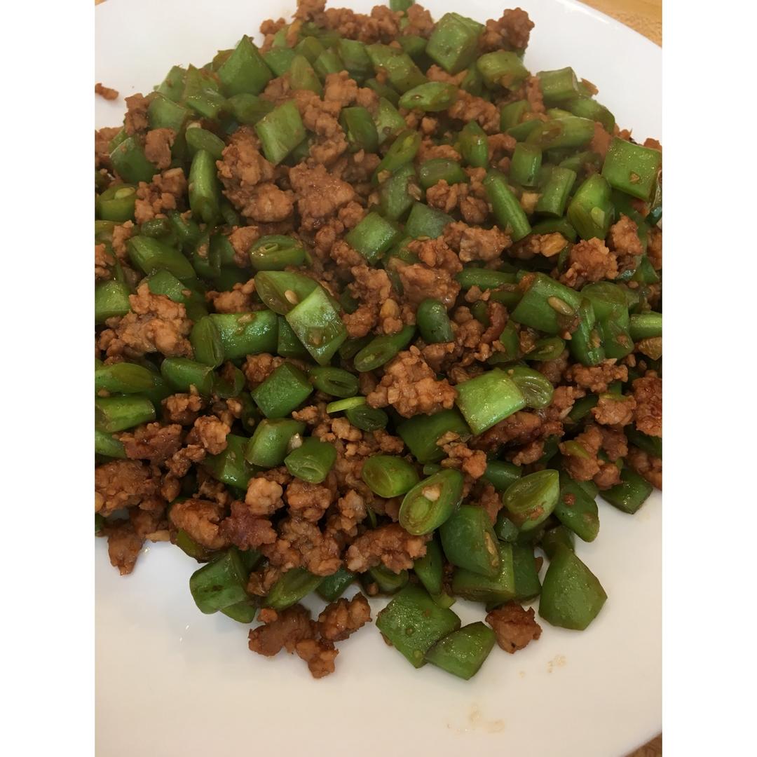 肉沫豆角下饭菜