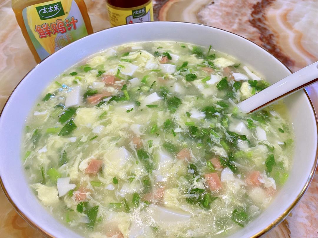 香菜豆腐羹【太太乐鲜鸡汁芝麻香油】的做法 步骤10