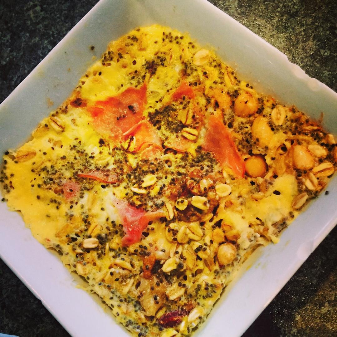 微波炉鸡蛋牛奶烤燕麦