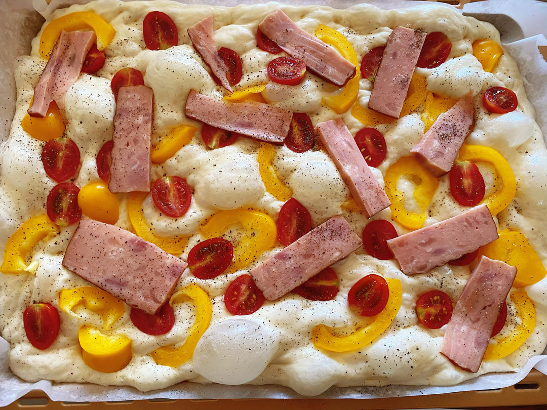 超高颜值天然酵母意大利佛卡夏面包focaccia（附土豆泥版）