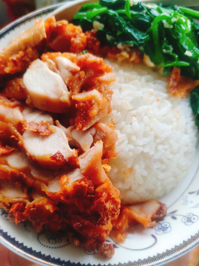 白羊座的晨筱晨做的快手奥尔良鸡腿饭