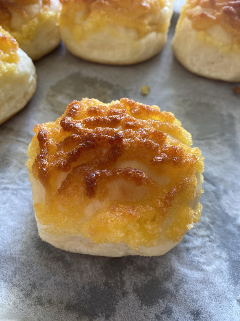 一次发酵同样松软的椰蓉小面包