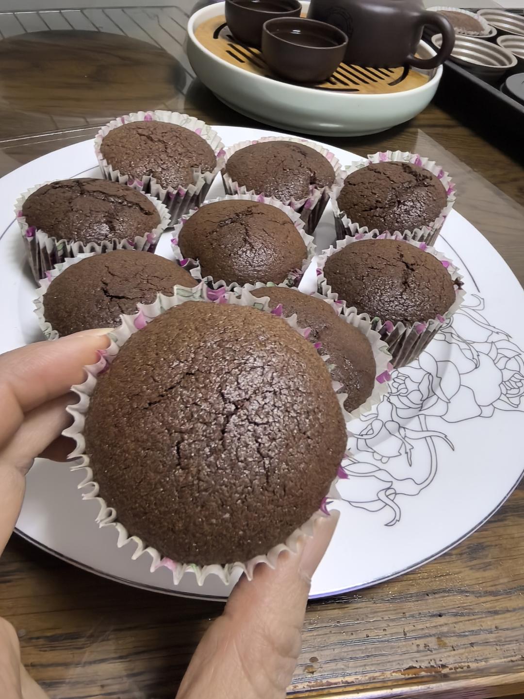 可可巧克力Cupcake纸杯子海绵蛋糕（甜品台都用本方）C6