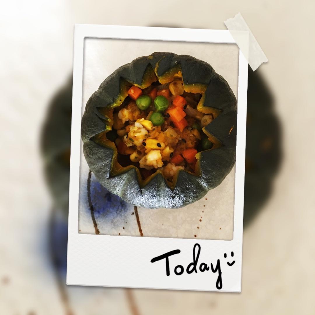 美味到不行的南瓜饭