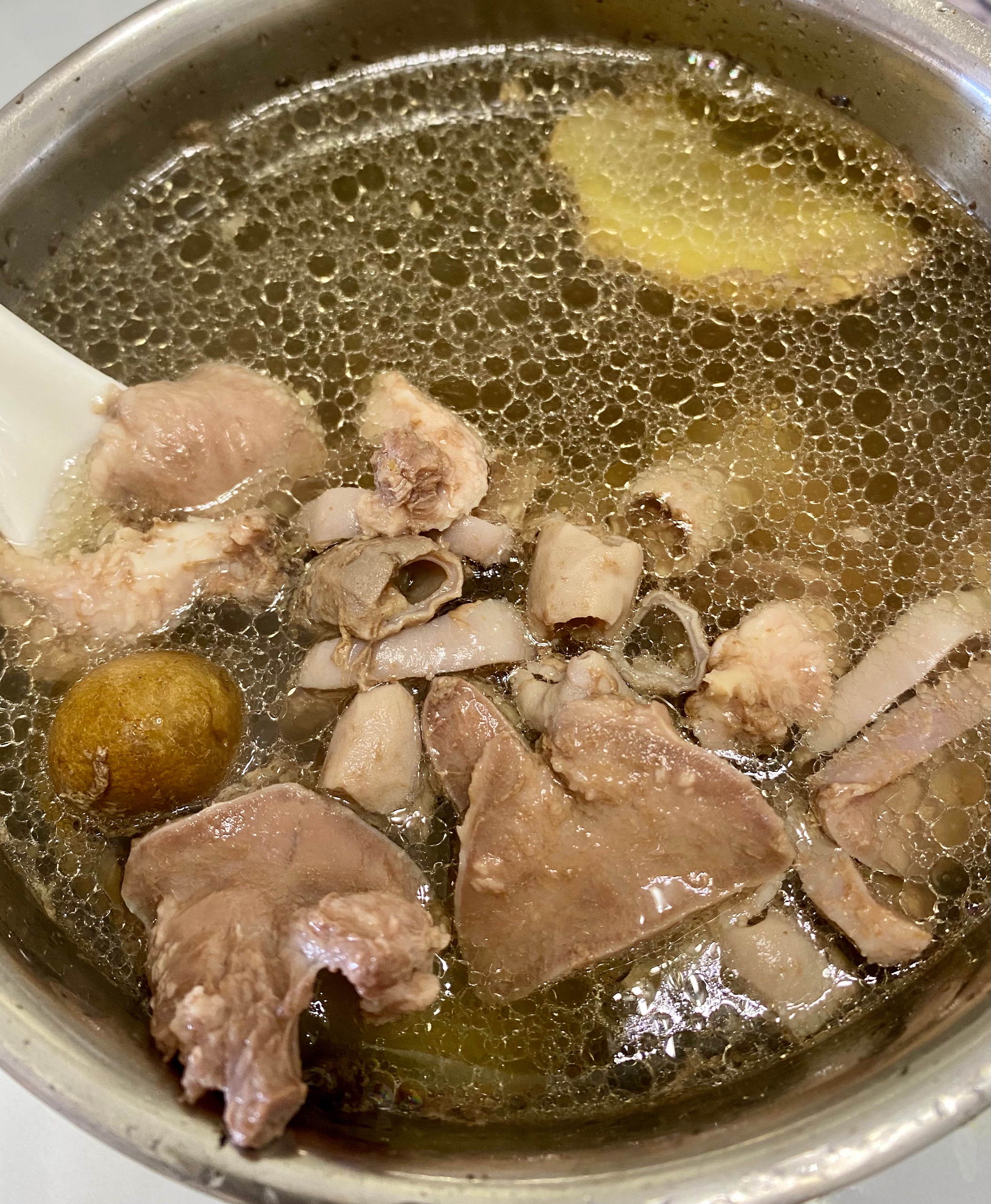 猪舌小肠橄榄汤的做法