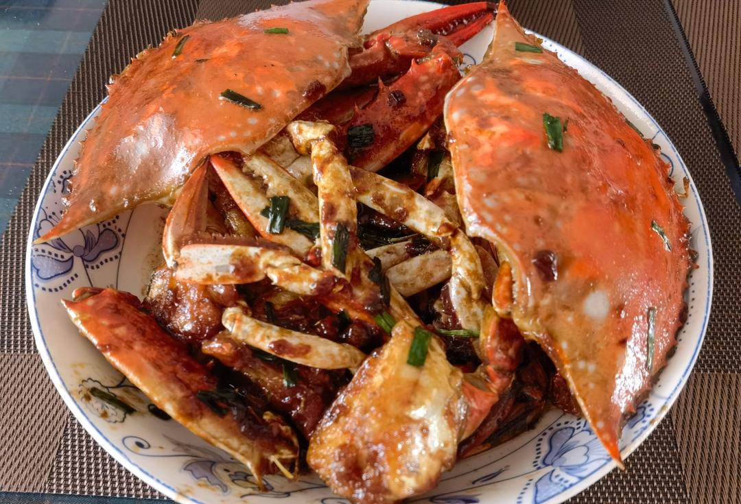 葱姜炒梭子蟹（very easy）