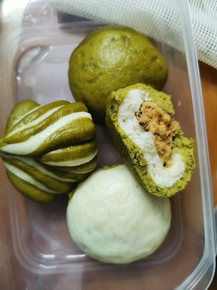 双色肉松包~宝宝辅食