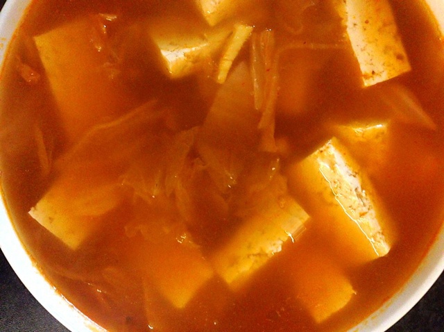 辣白菜豆腐汤