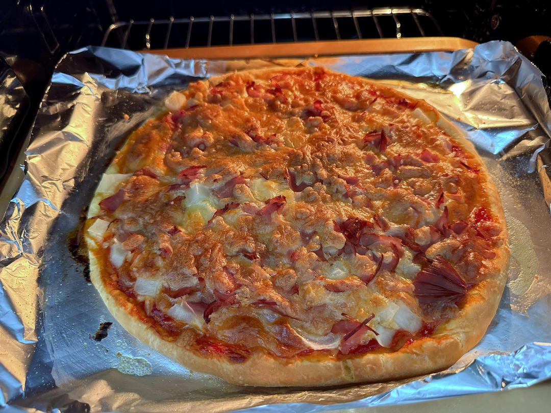 自制懒人披萨🍕全网最快手做法！