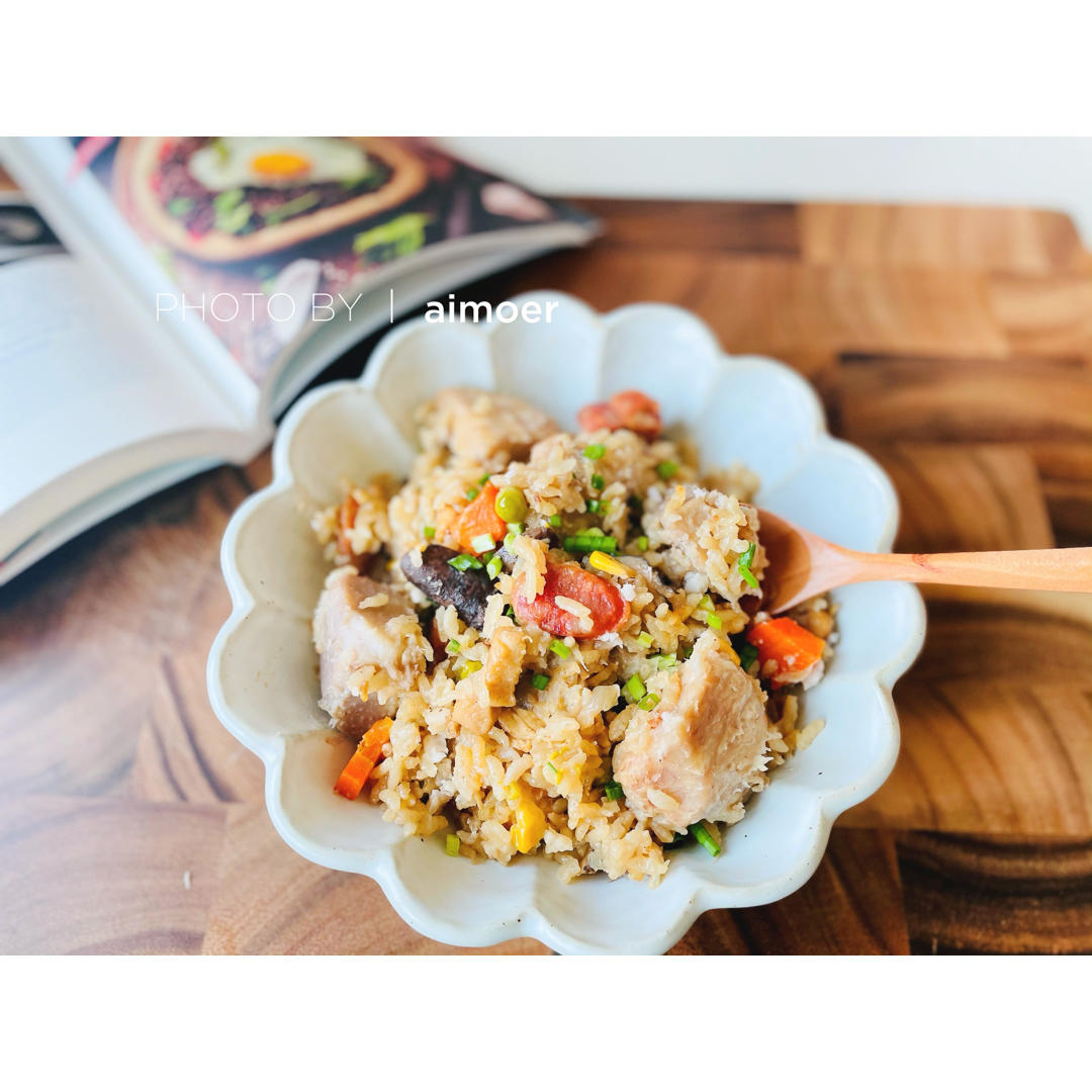 花菇腊肠芋头焖饭