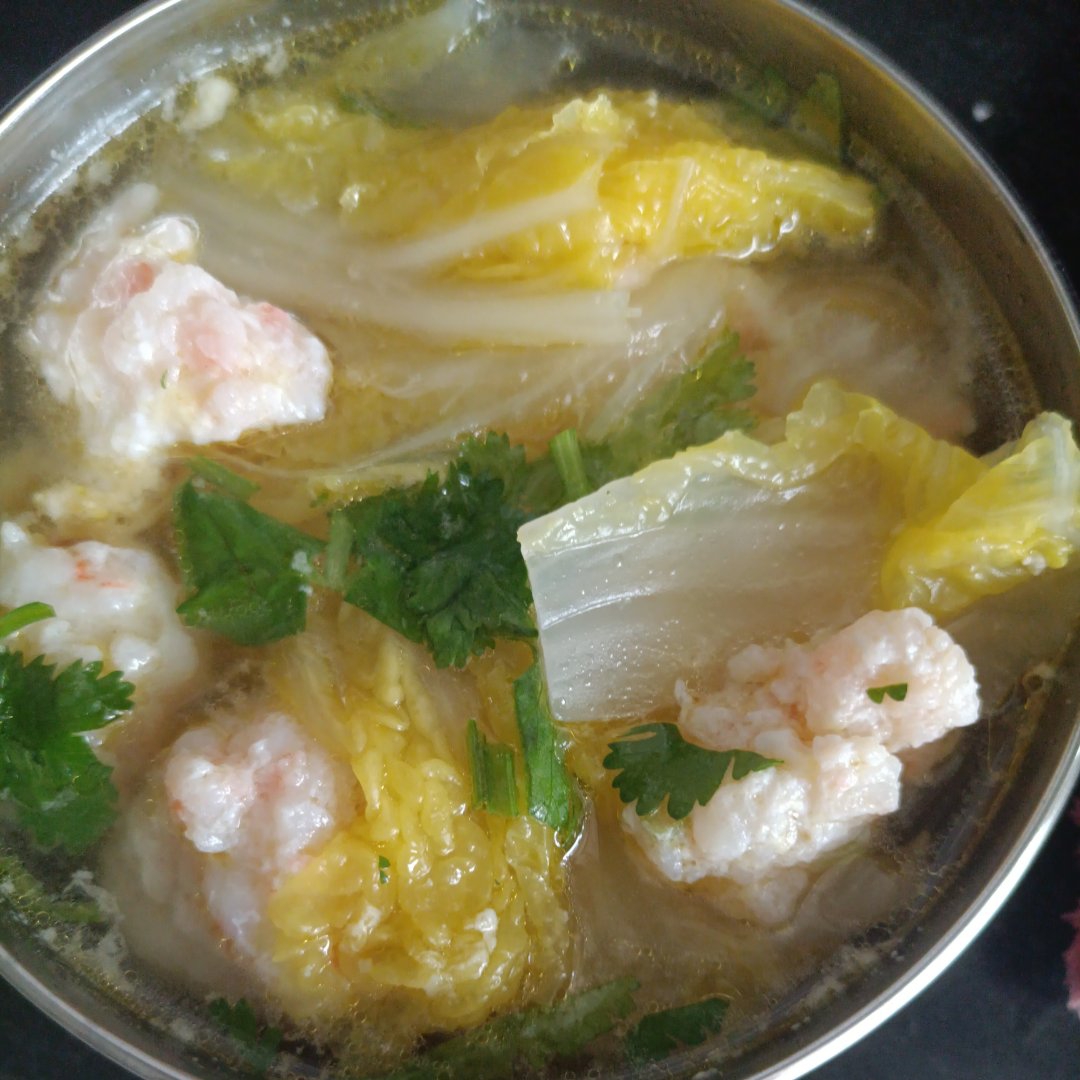 白菜虾丸汤图片