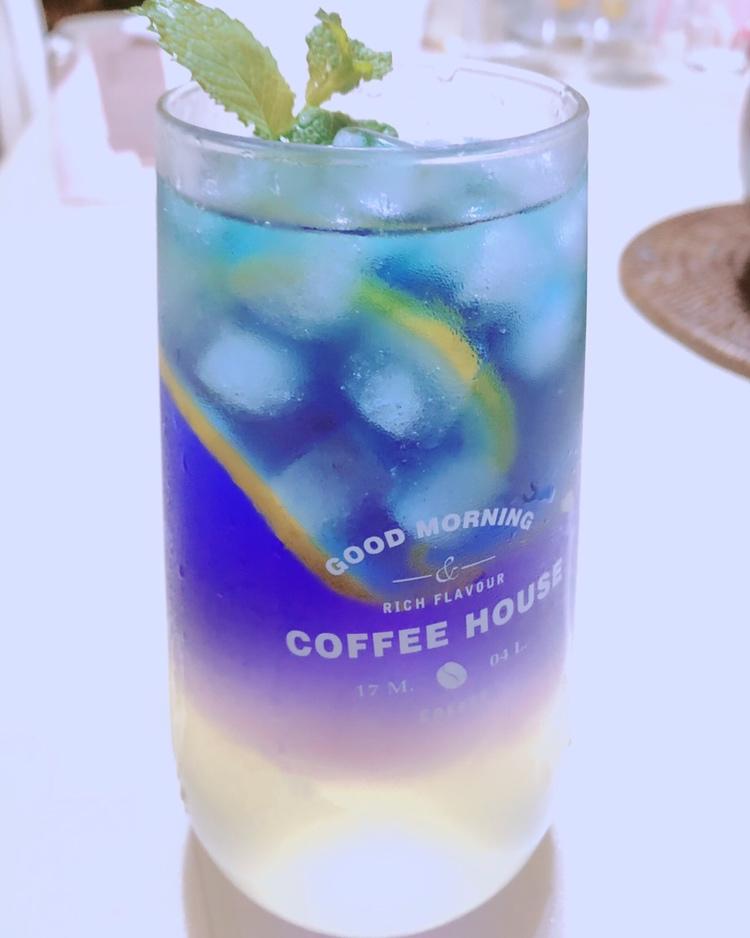 柠檬蝶豆花茶
