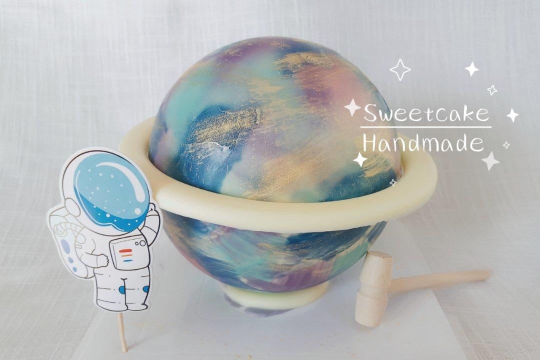 星球蛋糕，巧克力星空球蛋糕，简便版