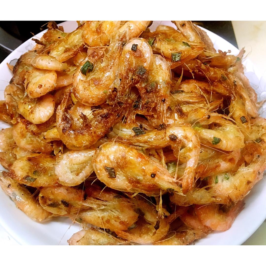 堂妈教你油煎小白虾