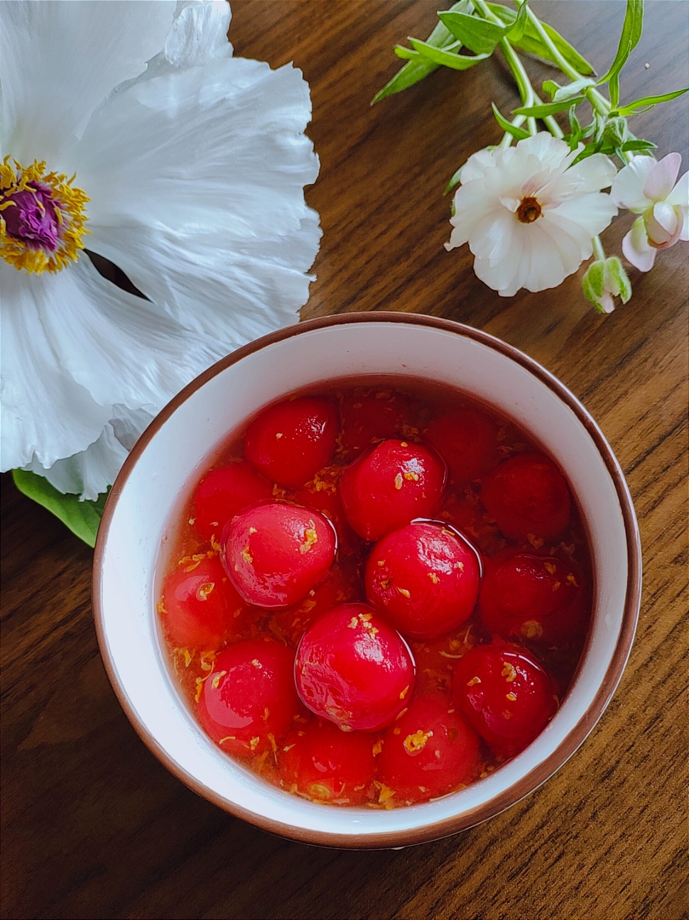 夏天清爽小甜品，桂花糖渍小番茄的做法