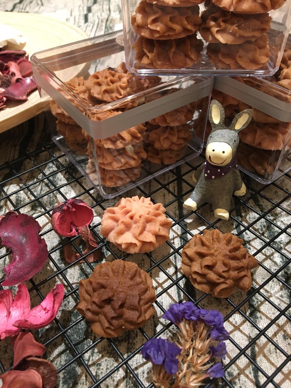 (珍妮曲奇+网红曲奇)咖啡小花配方/烘焙视频饼干篇2