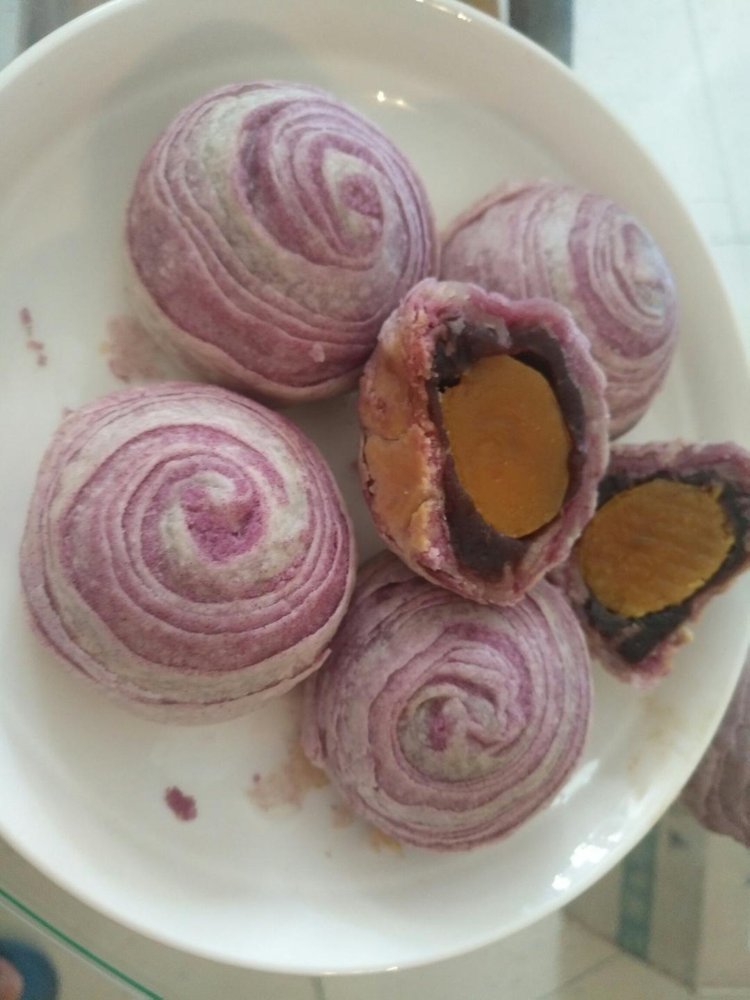 彩虹渐变蛋黄酥（无需揉出膜）